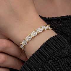 Bracelet tricoté Kazaziye en argent