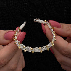 Bracelet tricoté Kazaziye en argent