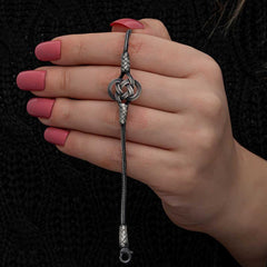 Silver Kazaziye Knit Bracelet