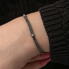 Silver Kazaziye Knit Bracelet
