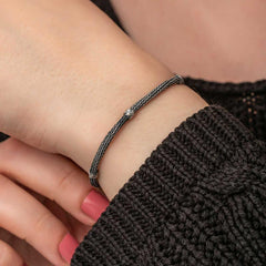 Silver Kazaziye Knit Bracelet