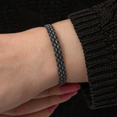 Silver Kazaziye Knit Bracelet