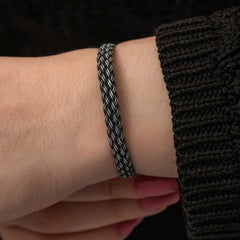 Silver Kazaziye Knit Bracelet
