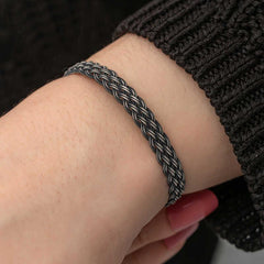 Silver Kazaziye Knit Bracelet