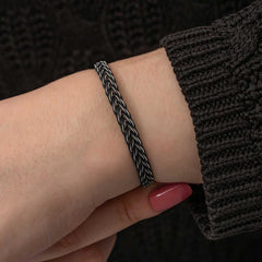 Silver Kazaziye Knit Bracelet