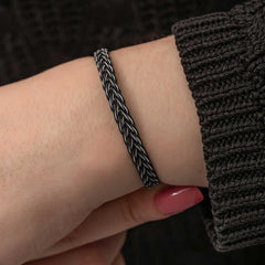 Silver Kazaziye Knit Bracelet