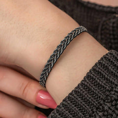 Silver Kazaziye Knit Bracelet