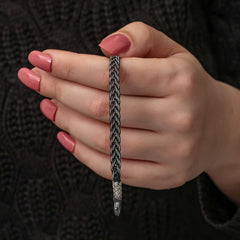 Silver Kazaziye Knit Bracelet