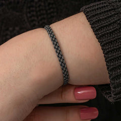 Silver Kazaziye Knit Bracelet