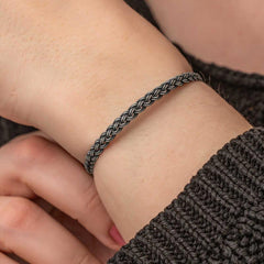 Silver Kazaziye Knit Bracelet
