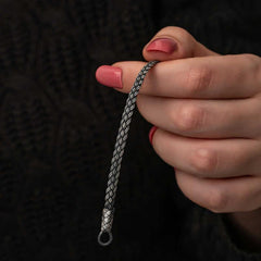 Silver Kazaziye Knit Bracelet