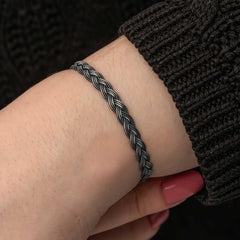 Silver Kazaziye Knit Bracelet