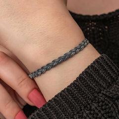 Silver Kazaziye Knit Bracelet
