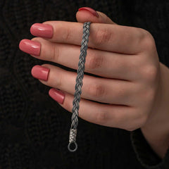 Silver Kazaziye Knit Bracelet