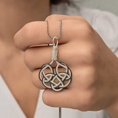 Silver Kazaziye Knit Women's Necklace