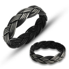 Silver Kazaziye Knit Ring