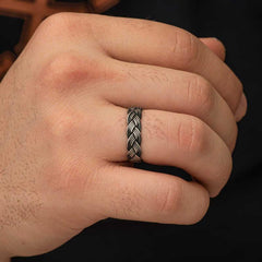 Silver Kazaziye Knit Ring