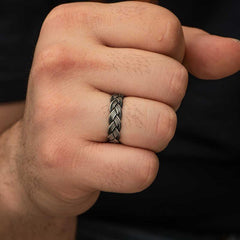 Silver Kazaziye Knit Ring
