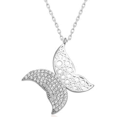 Silver Butterfly Women's Necklace