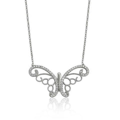 Silver Butterfly Women's Necklace