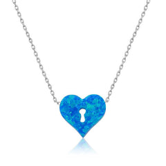 Silver Locked Heart Women's Necklace