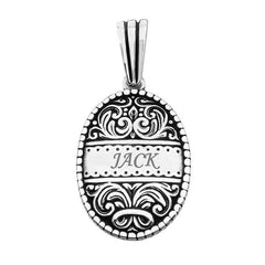 Silver Personalized Men's Necklace