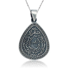 Silver Kıtmir Prayer Drop Necklace