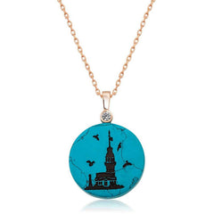Silver Maiden's Tower View Women's Necklace