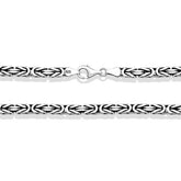 Gümüş Kral Zincir - 3 mm Köşeli