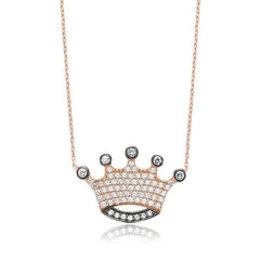 Silver Queen Crown Women's Necklace