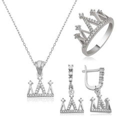 Silver Queen Crown Ladies Set