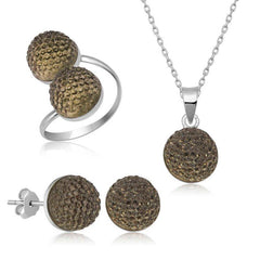 Silver Crystal Women Set