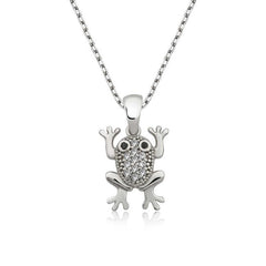 Silver Frog Women's Necklace