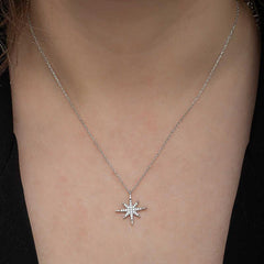 Collier étoile polaire en argent pour femme