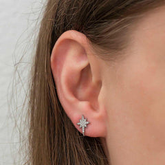 Boucles d'oreilles étoile polaire en argent