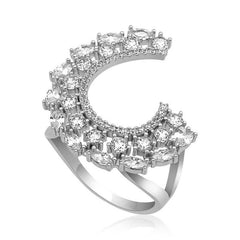 Silver Marquise Stone Women's Ring