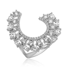 Silver Marquise Stone Women's Ring