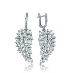 Boucles d'oreilles ailes d'ange en argent