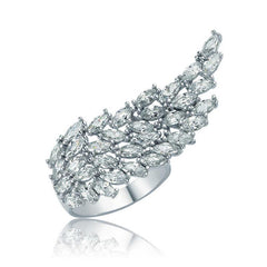 Bague pour femme en argent avec ailes d'ange