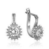 Silver Round Cut Earrings