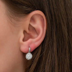 Silver Round Cut Earrings