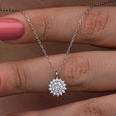 Collier Anturaj rond minimaliste en argent pour femme