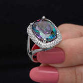 Silver Mystic Stone Women's Ring