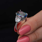 Silver Mystic Zircon Stone Women's Ring