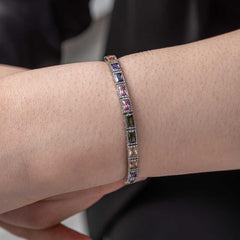 Silver Mix Stone Waterway Women's Bracelet