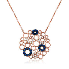 Silver Mosaic Round Women's Necklace