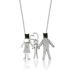 Silver Happy Family Women Necklace