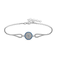 Silver Evil Eye Women's Bracelet