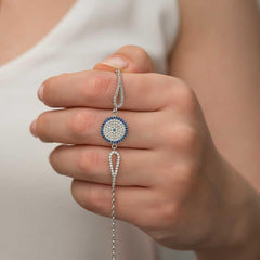 Silver Evil Eye Women's Bracelet