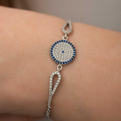 Silver Evil Eye Women's Bracelet
